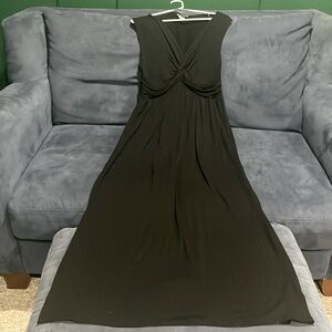 Black knit maxi dress